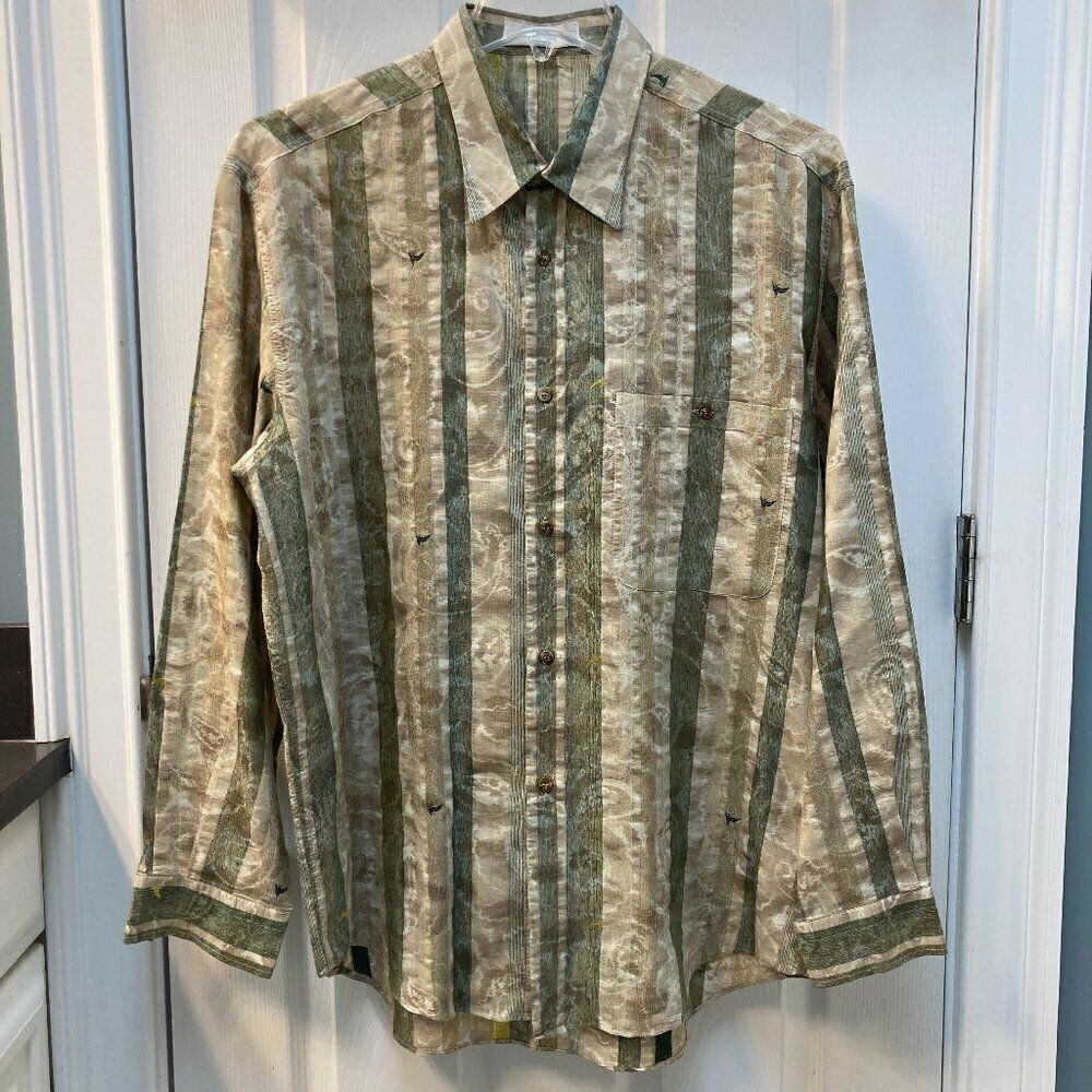 Rare Vintage Giacomo Argento Italian Designer Dress Shirt Size XL